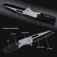 Couteau de survie pliable d'extérieur en acier 3Cr13 personnalisé Hongrui, couteau de poche pour le camping et la chasse avec manche en G10+acier