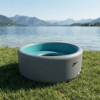 PVC Aufblasbarer Runder Swimmingpool mit Integrierten Sitzen, Geeignet für Mehrere Personen