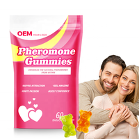 Gummies aux phéromones en marque privée OEM, riches en vitamines, pour une meilleure attraction et une confiance accrue