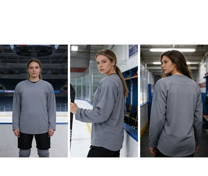 Sudadera con Capucha de Hielo Personalizada para Mujer, Sublimación de Alta Calidad, Jersey Deportivo Transpirable de Secado Rápido, Ropa de Hockey sobre Hielo de Poliéster - Product Image 4