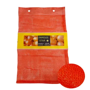 Raschel Leno Netje 50X85Cm 10Kg 30Kg 50Kg Custom Grote Pp Draw String Aardappel ui Tas Met Trekkoord