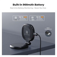 Luce Magnetica per Selfie con Braccio Scorrevole, Dimmerabile e Temperatura Colore Regolabile per Fotografia, Design Senza Blocco della Fotocamera