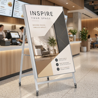 Écran LED portable haute définition P1.86, écran publicitaire dynamique pour les magasins de vêtements et l'affichage des menus de restaurants.