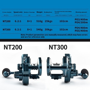 Mulinello Lurekiller in Metallo NT200Hg/300Hg Mano Destra/Sinistra 6.2:1 Freno 30kg per Slow Jigging e Pesca a Spinning con Esca Artificiale - Product Image 3