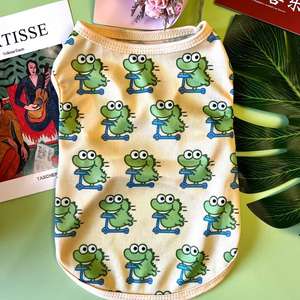 PY010 chemise sans manches à motif d'animaux de dessin animé printemps et été mignon gilet imprimé pour animaux de compagnie pour Teddy <span class=keywords><strong>Schnauzer</strong></span> <span class=keywords><strong>teckel</strong></span> - Product Image 3