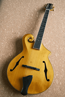 Guitare Jazz Archtop Électrique Faite à la Main Yunzhi, Corps Creux en Érable et Touche en Ébène, Micros H-H Professionnels, Personnalisable