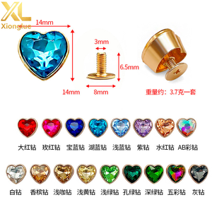 En stock, vis à bain de bainure en alliage d'or et d'argent, rivets, décorations pour vêtements, chaussures, sacs, colliers, cuir, décalcomanies colorées - Product Image 2