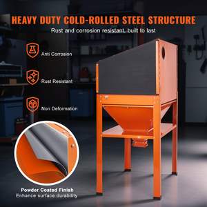 DB Wholesale Armoire de sablage en acier robuste de 60 gallons 40-120PSI avec support utilisé pour le nettoyage - Product Image 5