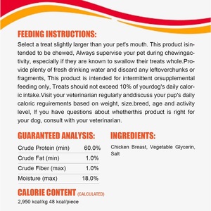Golosinas de pollo seco orgánico de corte entero de etiqueta privada para perros, bocadillos deshidratados Premium para mascotas, pechuga de pollo para masticar Vietnam - Product Image 5