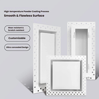 Diffuseur d'air linéaire encastré invisible, sans cadre, en aluminium, réglable, pour plafond, sans joint, antirouille, pour salle de bain