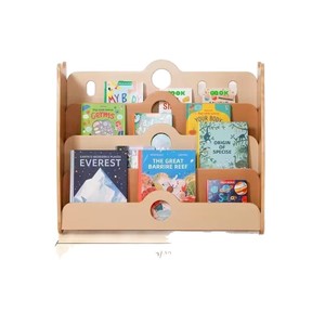 Wooden Cartoon Bear Bookshelf For Kids Floor Standing <b>Bookcase</b> With Storage Compartments <b>Childrens</b> Reading Rack - Product Image 5