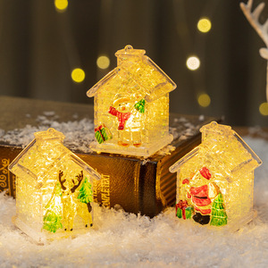 2025 vente chaude décorations de noël lumineux père noël maisons de noël noël ornements de bureau cadeaux pour les enfants - Product Image 2