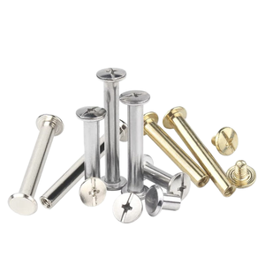 Custom Chicago <b>Screws</b> M4 M5 M6 Slotted <b>Binding</b> Posts Stainless Steel Aluminum Brass Book <b>Binding</b> Post <b>Screw</b> - Product Image 2