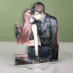 Custom Designed Cartoon Figure Transparent Acrylic Standee Anime Style Keychain Model Souvenir Home Decoration Plastic Crafts