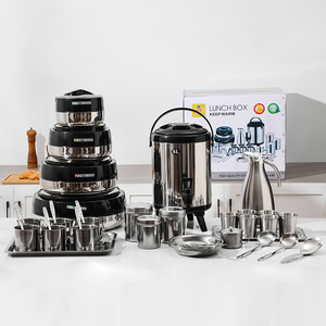 Ensemble de 54 ustensiles de cuisine en acier inoxydable, <span class=keywords><strong>kit</strong></span> de cuisine de camping, ensemble <span class=keywords><strong>complet</strong></span> de <span class=keywords><strong>vaisselle</strong></span> de restauration, ensemble de cuisine de pique-nique, ensemble cadeau - Product Image 4