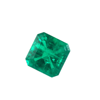 Émeraude colombienne hydrothermale de laboratoire avec inclusions, pierre précieuse en vrac pour la fabrication de bijoux, taille Asscher 11*11mm, haute qualité, directement de l'usine