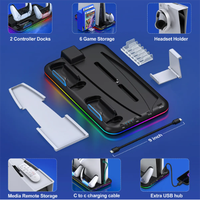 Support de refroidissement multifonctionnel avec double contrôleur, chargeur, station d'accueil pour console PS5 Playstation 5