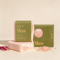 Boîte en carton personnalisée pour savon artisanal naturel pur, avec matériaux recyclés, revêtement UV et doublure en éponge pour emballage cosmétique