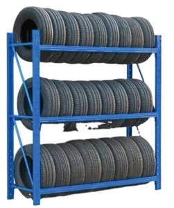 Steel display rack truck tyre shelves wheel display stand tire rack tires