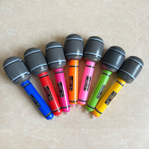 Bán buôn trẻ em Đảng PVC Inflatable nhạc cụ thổi lên Microphone các loại màu sắc Inflatable Microphone - Product Image 6