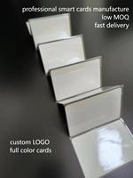 Cartes RFID intelligentes en PVC blanc vierges imprimables, format CR80 85,5*54*0,9 mm, 13,56 MHz, 216 213 215 NFC, fourniture d'usine