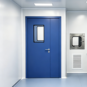 <span class=keywords><strong>Puerta</strong></span> Batiente de Acero Inoxidable con Diseño Hermético para Cuartos Limpios Industriales - Product Image 1