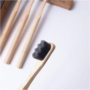 Cepillo de Dientes de Bambú con Cerdas Suaves de Carbón Vegetal para Adultos, Marca Privada, Ecológico, con Estuche, Juego de Cepillos de Dientes de Bambú para Niños - Product Image 5