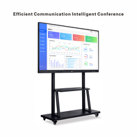 Tableau blanc interactif de 55 pouces, écran LCD, résolution 4K, 20/40 points tactiles pour l'éducation et les conférences
