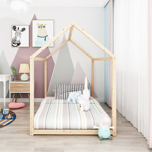 Lit d'enfant en bois massif moderne et élégant, maison dans les arbres, lit <span class=keywords><strong>de</strong></span> bébé et matelas tatami créatif, meubles pour bébés - Product Image 4