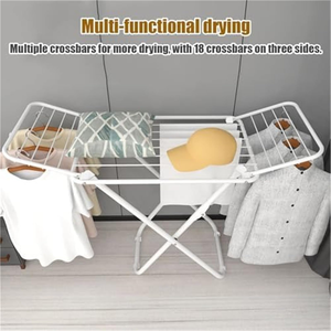 Toallero con Forma de Ala de Gran Tamaño Personalizable, Perchero Multifuncional Plegable, Estante de Lavandería de Una Sola Capa para Suelo - Product Image 5