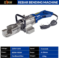 RB20 Dobladora de acero hidráulica eléctrica portátil, dobladora Manual de metal, enderezadora de mano, curva flexible pequeña de 4-20mm