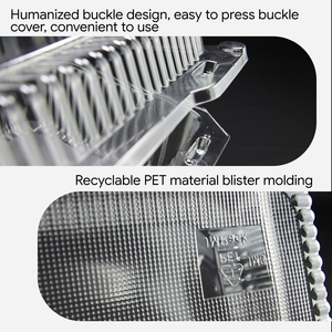 Bán buôn dùng một lần trong suốt Pet nhựa lật container thực phẩm để đóng gói cho cookie & Bánh hộp nhựa loại sản phẩm - Product Image 5