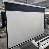 Écran mural manuel à enroulement automatique de 60 pouces 4:3, vente en gros d'usine, pour cinéma maison, salle de réunion scolaire