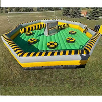KAPOW jeu d'action rond obstacles labyrinthe gonflable rotatif extérieur obstacles filature jeux à vendre