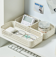 Ensemble de paniers de rangement combinés pour tiroirs, plateau de rangement familial creux, empilable, en matériau PP écologique pour la cuisine, les cosmétiques et les articles divers
