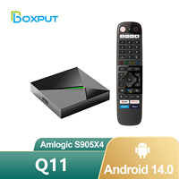Venta al por Mayor de TV Box Inteligente Q11 con Android 14.0, Amlogic S905X4 Quad Core, 4G 32G, Reproductor Multimedia 8K, Decodificador con Wifi Dual 2.4G 5G y BT 4.2