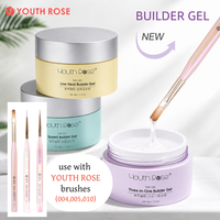 Youthrose Gel UV Constructeur pour Ongles, Gel de Construction à Faible Chaleur 3 en 1 pour Extension d'Ongles, pour Salon de Manucure avec Pinceaux de Nail Art