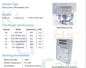 LANNX uPoint 500 Offre Spéciale Analyseur d'électrolytes médical automatisé <span class=keywords><strong>portable</strong></span> Analyseur d'électrolytes sanguin pour les hôpitaux - Product Image 6
