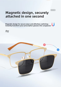แว่นกันแดด MOOHE รุ่น 7044 สแตนเลสสตีล แบบแม่เหล็กติดกาว โพลาไรซ์ มองเห็นในเวลากลางคืน เลนส์เปลี่ยนได้สามแบบในหนึ่งเดียว - Product Image 5