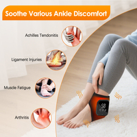 Masseur électrique sans fil pour la cheville, pour le soin des pieds, ceinture chauffante vibrante pour soulager la douleur des pieds, fasciite plantaire, massage électrique