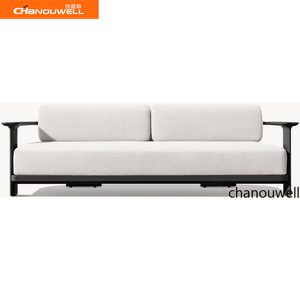 Canapé d'extérieur en aluminium minimaliste <span class=keywords><strong>design</strong></span>, mobilier de <span class=keywords><strong>jardin</strong></span> <span class=keywords><strong>contemporain</strong></span>, résistant aux intempéries, mobilier d'extérieur de luxe - Product Image 2
