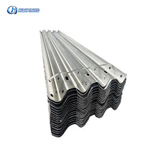 Barrera de Seguridad Vial, Barandilla de Carretera Galvanizada Corrugada en Forma de W, Fácil Instalación, Barandilla para Carreteras de Alta Velocidad - Product Image 1