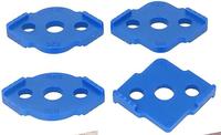 4 pièces modèles de rayon de coin de routeur à bois gabarit R5 - R40 coins fraisage circulaire Radian Kit de modèle de coin rond