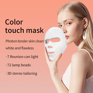 Terapia de Luz Roja SHOmfrs 2 en 1, Máscara Facial LED Táctil de 7 Colores, Portátil, Certificación CE, PDT, Eliminación de Arrugas, Reparación, Cuidado OEM/ODM - Product Image 3