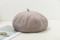 Оптовая продажа: Теплый шерстяной французский берет-бини, бежевый, в европейском ретро-стиле, шапка художника, зимняя шапка