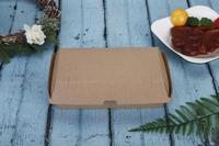 Boîte d'emballage alimentaire en carton kraft jetable, anti-graisse, en forme de bateau, pour croissants, petits hamburgers, gâteaux
