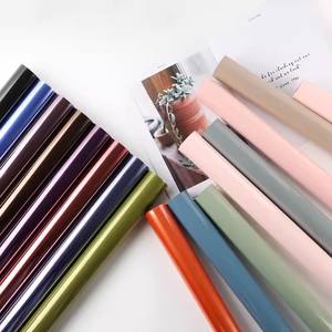 Fleur coréenne translucide couleur Cellophane papier d'emballage 58cm * 10Yard OPP gelée Film étanche Floral Bouquet emballage PE - Product Image 1