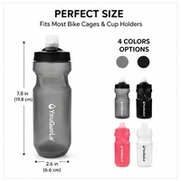Bouteille d'eau sport OEM compressible 700 ml en PP, anti-fuite, logo personnalisé, faible MOQ, pour extérieur, gym, vélo
