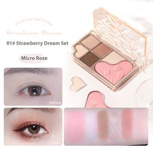 NOVO Palette d'ombres à paupières coréenne à six couleurs, grande poudre, petite palette d'ombres à paupières mattes et multi-usages - Product Image 5