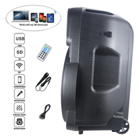 Sistema de Karaoke Inalámbrico con Subwoofer de 300W y 18 Pulgadas, Pantalla LED, Micrófono, FM, Audio Bidireccional, Crossover, Batería de 4000mAh, Profesional para Computadora